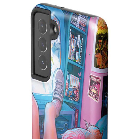Pink Hair Anime Gamer Girl by Ivy Dolamore Galaxy S21 5G Pro Case