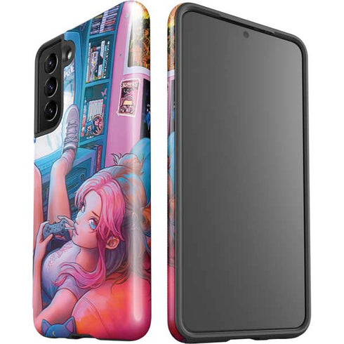 Pink Hair Anime Gamer Girl by Ivy Dolamore Galaxy S21 5G Pro Case