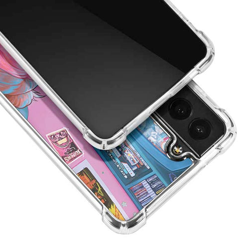 Pink Hair Anime Gamer Girl by Ivy Dolamore Galaxy S21 FE Clear Case