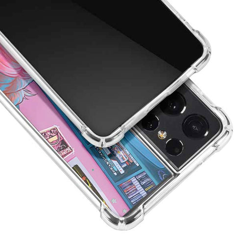 Pink Hair Anime Gamer Girl by Ivy Dolamore Galaxy S21 Ultra 5G Clear Case