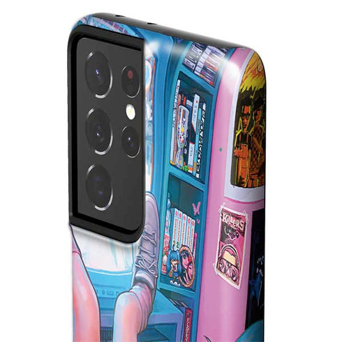 Pink Hair Anime Gamer Girl by Ivy Dolamore Galaxy S21 Ultra 5G Pro Case