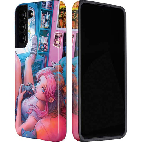 Pink Hair Anime Gamer Girl by Ivy Dolamore Galaxy S22 Plus Pro Case