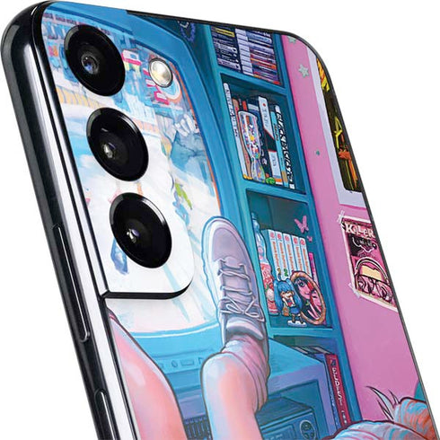 Pink Hair Anime Gamer Girl by Ivy Dolamore Galaxy S22 Skin