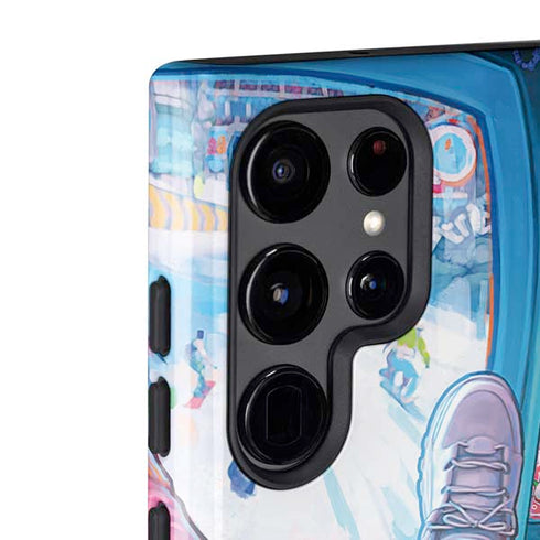 Pink Hair Anime Gamer Girl by Ivy Dolamore Galaxy S22 Ultra Pro Case