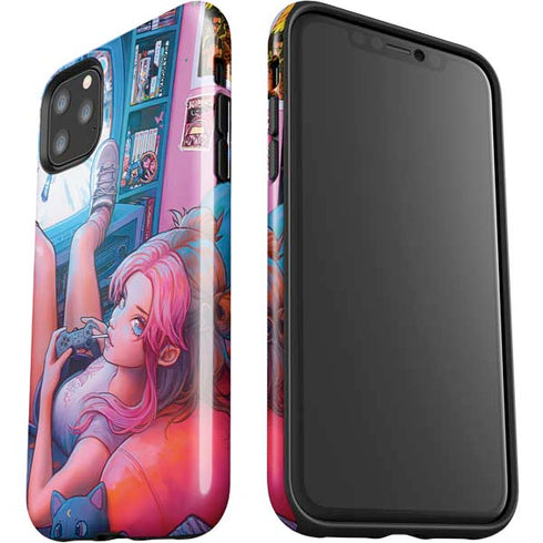 Pink Hair Anime Gamer Girl by Ivy Dolamore iPhone 11 Pro Max Impact Case