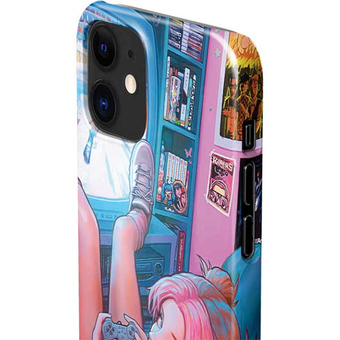 Pink Hair Anime Gamer Girl by Ivy Dolamore iPhone 12 Mini Lite Case