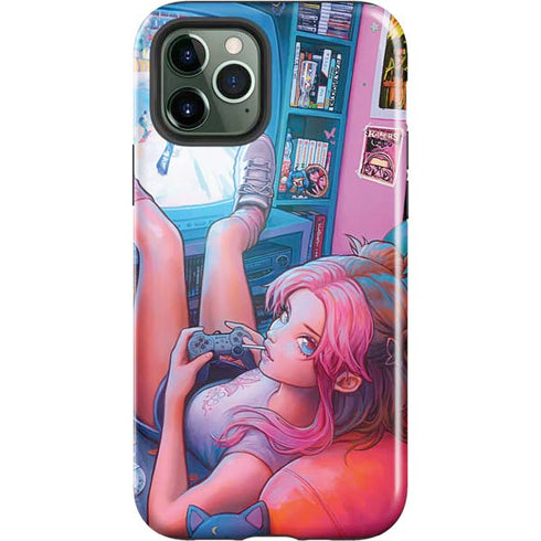 Pink Hair Anime Gamer Girl by Ivy Dolamore iPhone 12 Pro Impact Case