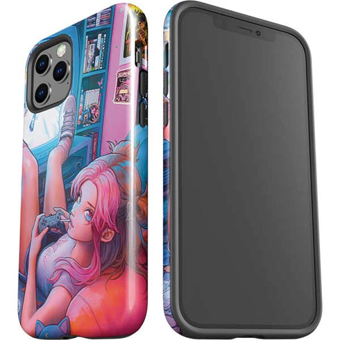 Pink Hair Anime Gamer Girl by Ivy Dolamore iPhone 12 Pro Impact Case