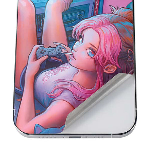 Pink Hair Anime Gamer Girl by Ivy Dolamore iPhone 12 Pro Max Skin
