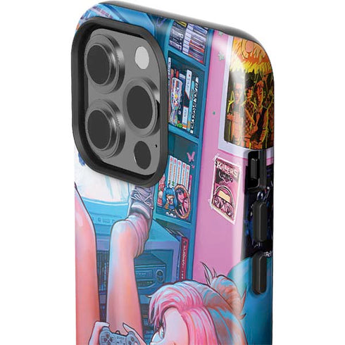 Pink Hair Anime Gamer Girl by Ivy Dolamore iPhone 14 Pro Impact Case