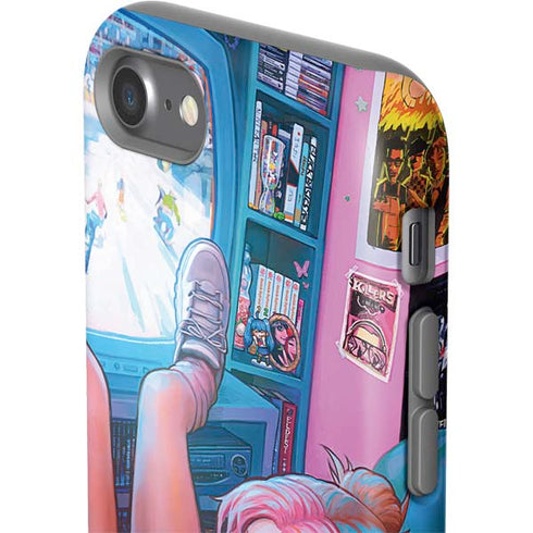 Pink Hair Anime Gamer Girl by Ivy Dolamore iPhone SE (2nd & 3rd Gen) Pro Case
