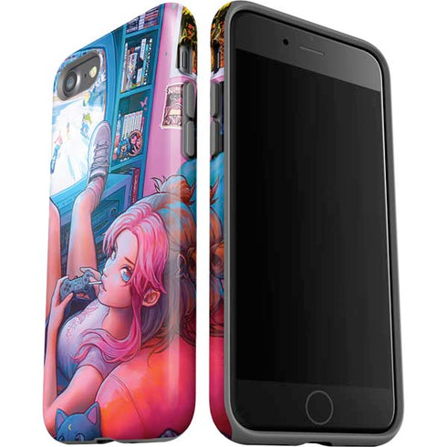 Pink Hair Anime Gamer Girl by Ivy Dolamore iPhone SE (2nd & 3rd Gen) Pro Case