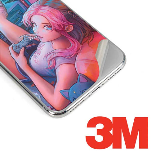 Pink Hair Anime Gamer Girl by Ivy Dolamore iPhone XS Max Skin