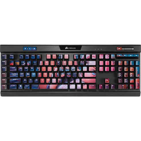 Pink Hair Anime Gamer Girl by Ivy Dolamore K95 RGB PLATINUM Mechanical Gaming Keyboard Skin