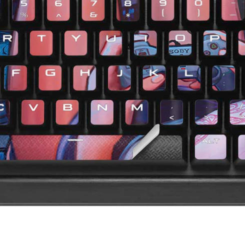 Pink Hair Anime Gamer Girl by Ivy Dolamore K95 RGB PLATINUM Mechanical Gaming Keyboard Skin