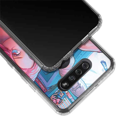 Pink Hair Anime Gamer Girl by Ivy Dolamore LG K51/Q51 Clear Case