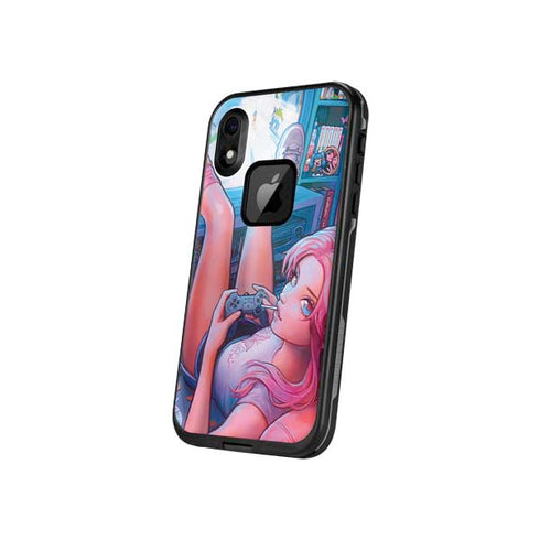 Pink Hair Anime Gamer Girl by Ivy Dolamore LifeProof Fre iPhone Skin