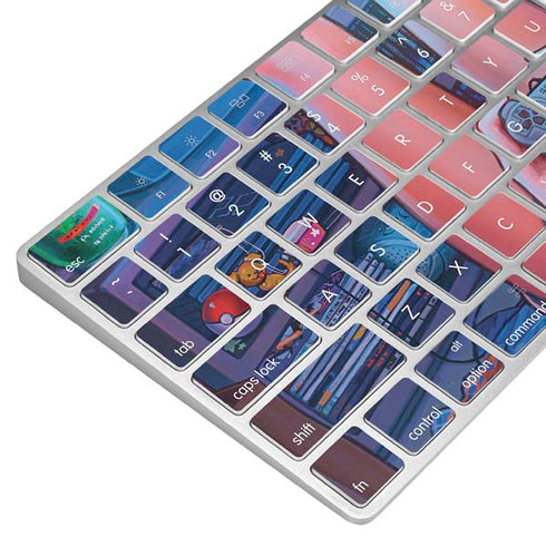 Pink Hair Anime Gamer Girl by Ivy Dolamore Magic Keyboard Skin