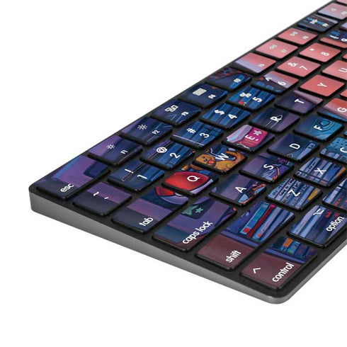 Pink Hair Anime Gamer Girl by Ivy Dolamore Magic Keyboard with Numeric Keypad Skin