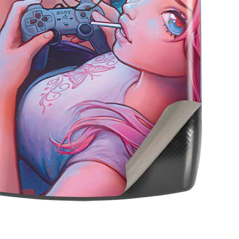 Pink Hair Anime Gamer Girl by Ivy Dolamore Motorola RAZR Skin