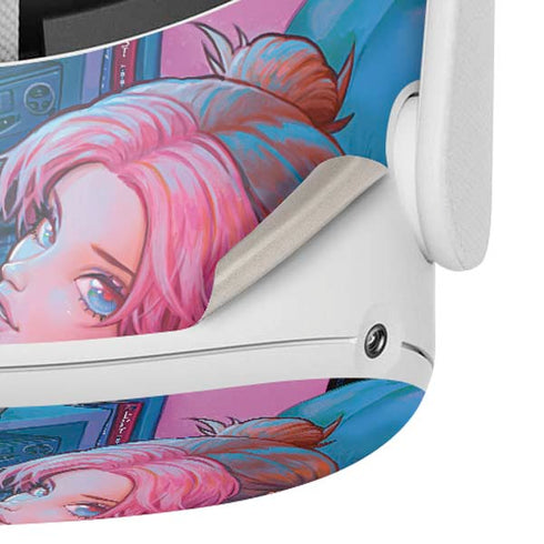 Pink Hair Anime Gamer Girl by Ivy Dolamore Oculus Quest 2 Skin