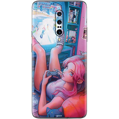 Pink Hair Anime Gamer Girl by Ivy Dolamore OnePlus 7 Pro Skin