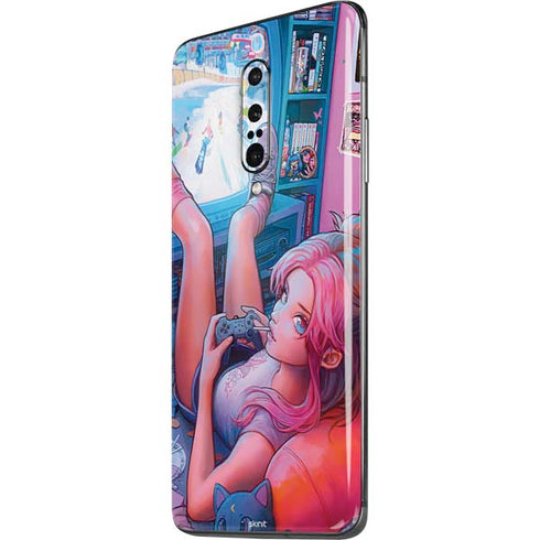 Pink Hair Anime Gamer Girl by Ivy Dolamore OnePlus 7 Pro Skin