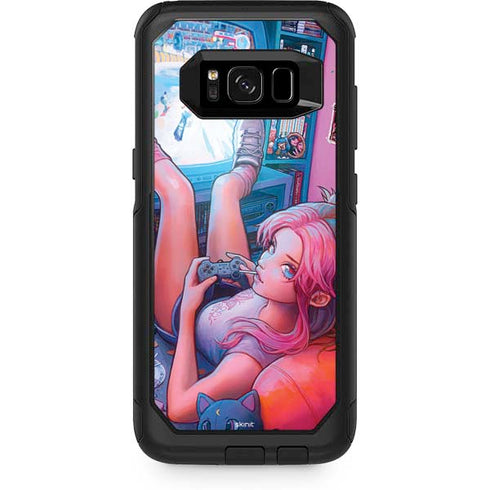 Pink Hair Anime Gamer Girl by Ivy Dolamore Otterbox Commuter Galaxy Skin