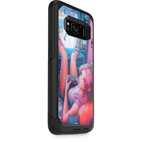 Pink Hair Anime Gamer Girl by Ivy Dolamore Otterbox Commuter Galaxy Skin