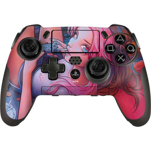 Pink Hair Anime Gamer Girl by Ivy Dolamore PlayStation Scuf Vantage 2 Controller Skin