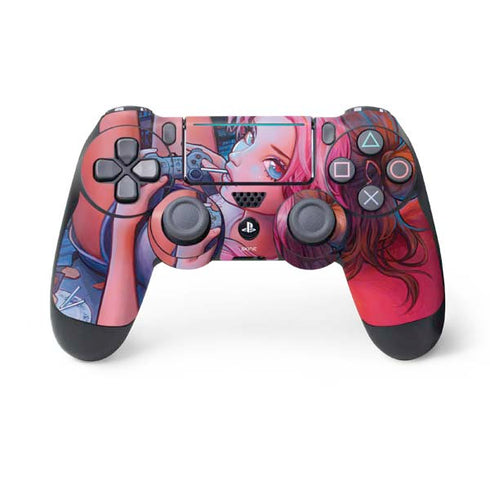 Pink Hair Anime Gamer Girl by Ivy Dolamore PS4 Pro/Slim Controller Skin