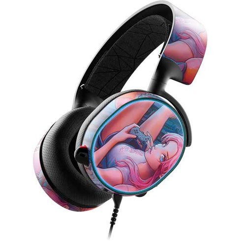 Pink Hair Anime Gamer Girl by Ivy Dolamore SteelSeries Arctis 3 Skin