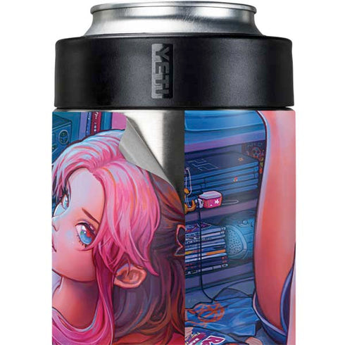 Pink Hair Anime Gamer Girl by Ivy Dolamore Yeti Colster Can Insulator Skin