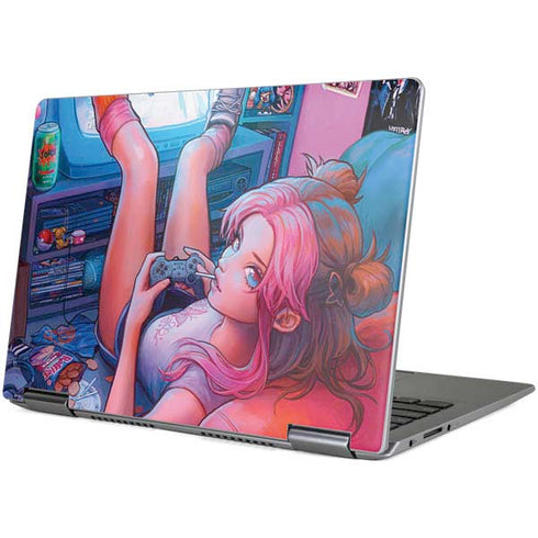 Pink Hair Anime Gamer Girl by Ivy Dolamore Yoga 710 14in Skin