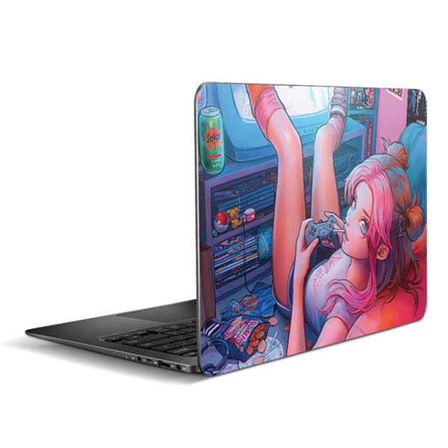 Pink Hair Anime Gamer Girl by Ivy Dolamore Zenbook UX305FA 13.3in Skin
