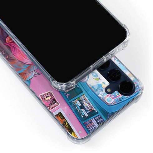 Pink Hair Anime Gamer Girl by Ivy Dolamore Galaxy S24 Clear Case
