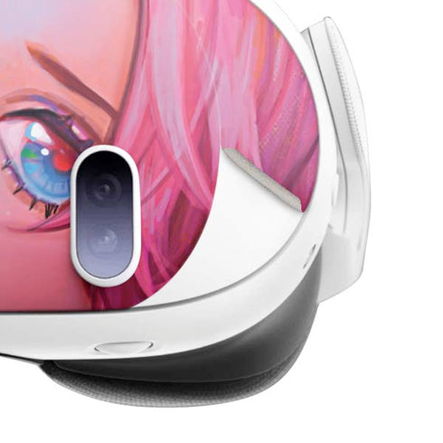 Pink Hair Anime Gamer Girl by Ivy Dolamore Meta Quest 3 Skin