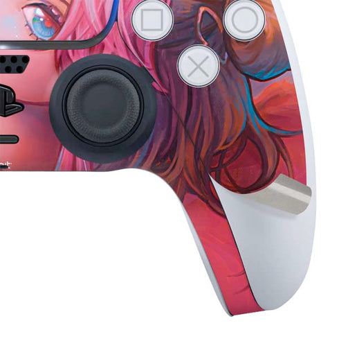 Pink Hair Anime Gamer Girl by Ivy Dolamore PS5 Slim Digital Edition Bundle Skin
