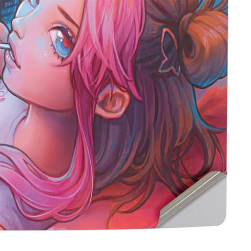 Pink Hair Anime Gamer Girl by Ivy Dolamore PS5 Slim Digital Edition Console Skin