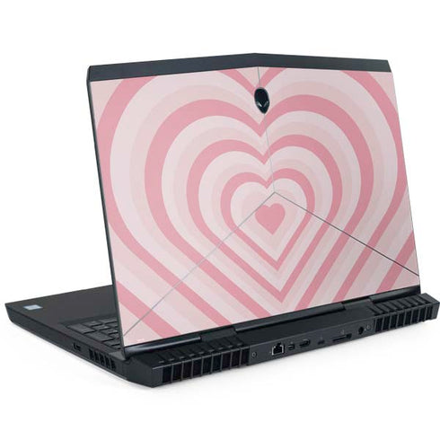 Pink Heart Pattern Dell Alienware Skin