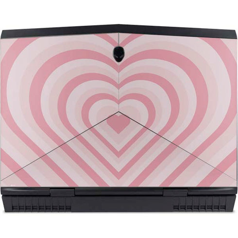 Pink Heart Pattern Dell Alienware Skin