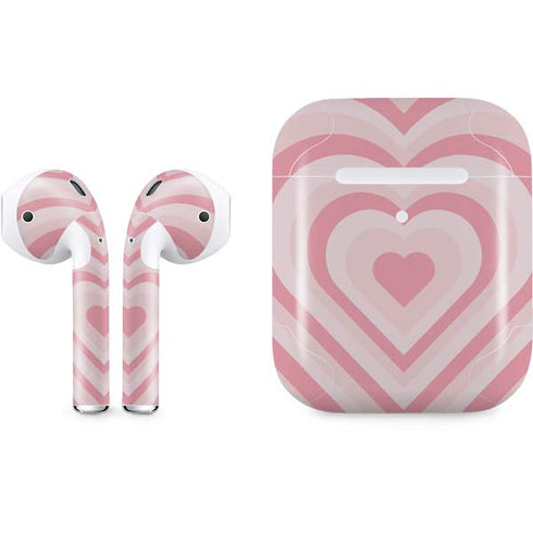Pink Heart Pattern Apple AirPods 2 Skin