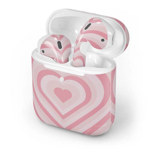 Pink Heart Pattern Apple AirPods 2 Skin