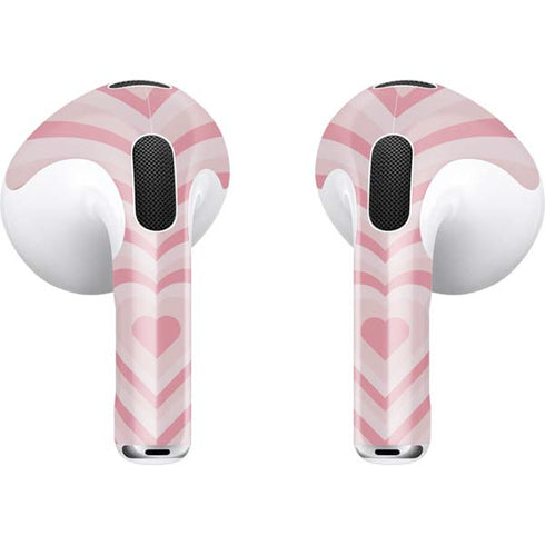 Pink Heart Pattern Apple AirPods (3rd Gen 2021) Skin