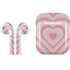 Pink Heart Pattern Apple AirPods Skin