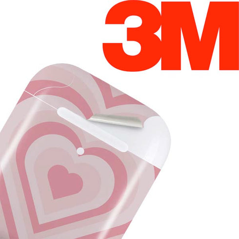 Pink Heart Pattern Apple AirPods Skin