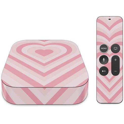 Pink Heart Pattern Apple TV Skin
