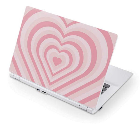 Pink Heart Pattern Acer Chromebook Skin
