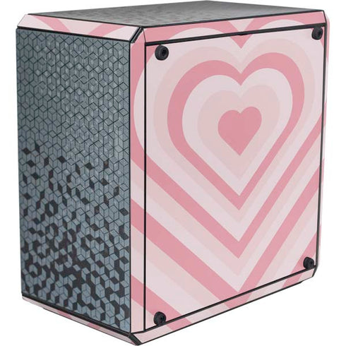 Pink Heart Pattern Cooler Master MasterBox Q300L Mini Tower Skin