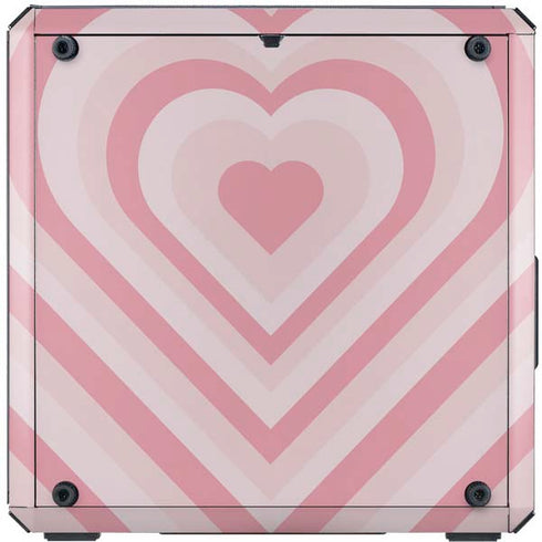 Pink Heart Pattern Cooler Master MasterBox Q300L Mini Tower Skin